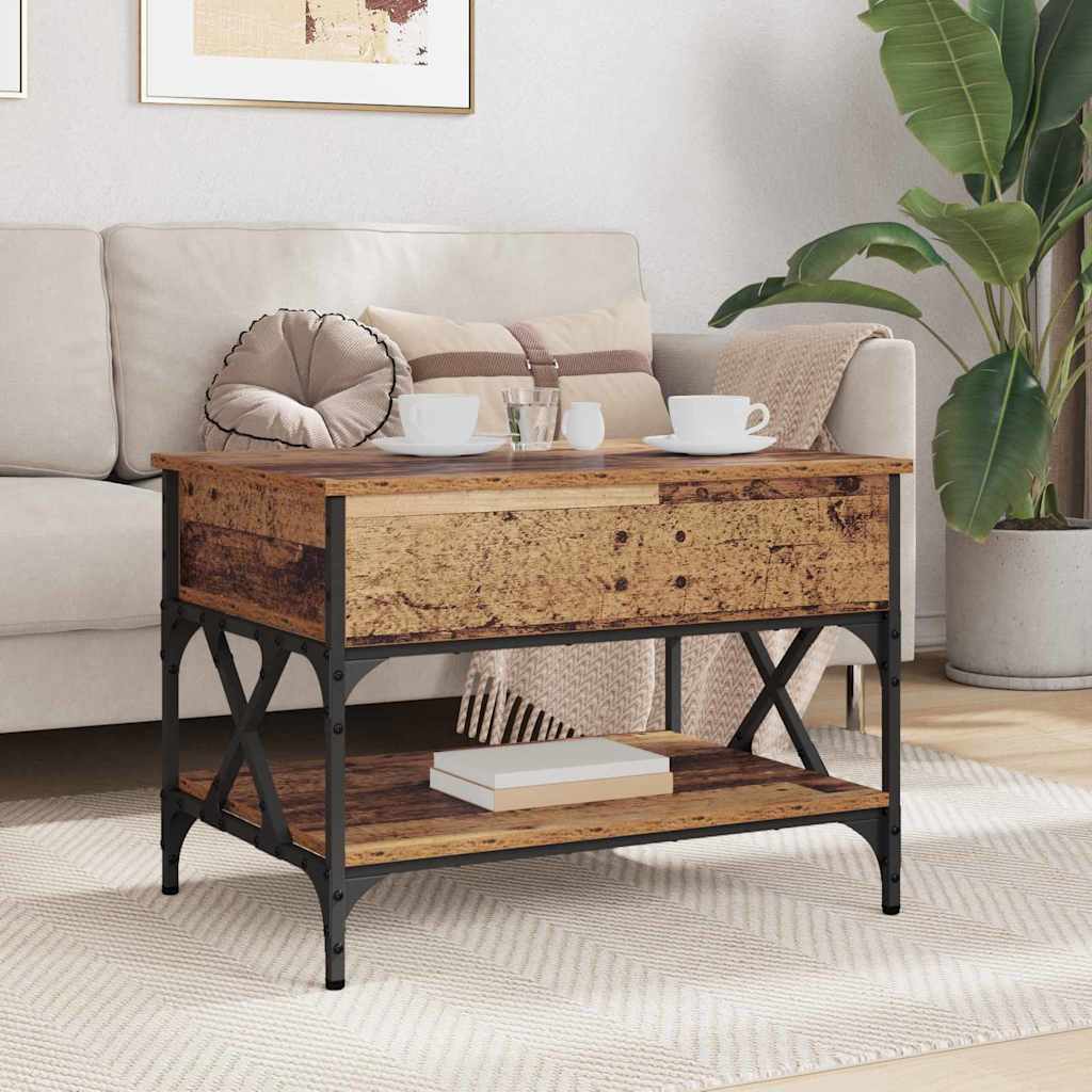 vidaXL Couchtisch Altholz 70x50x50cm Holzwerkstoff