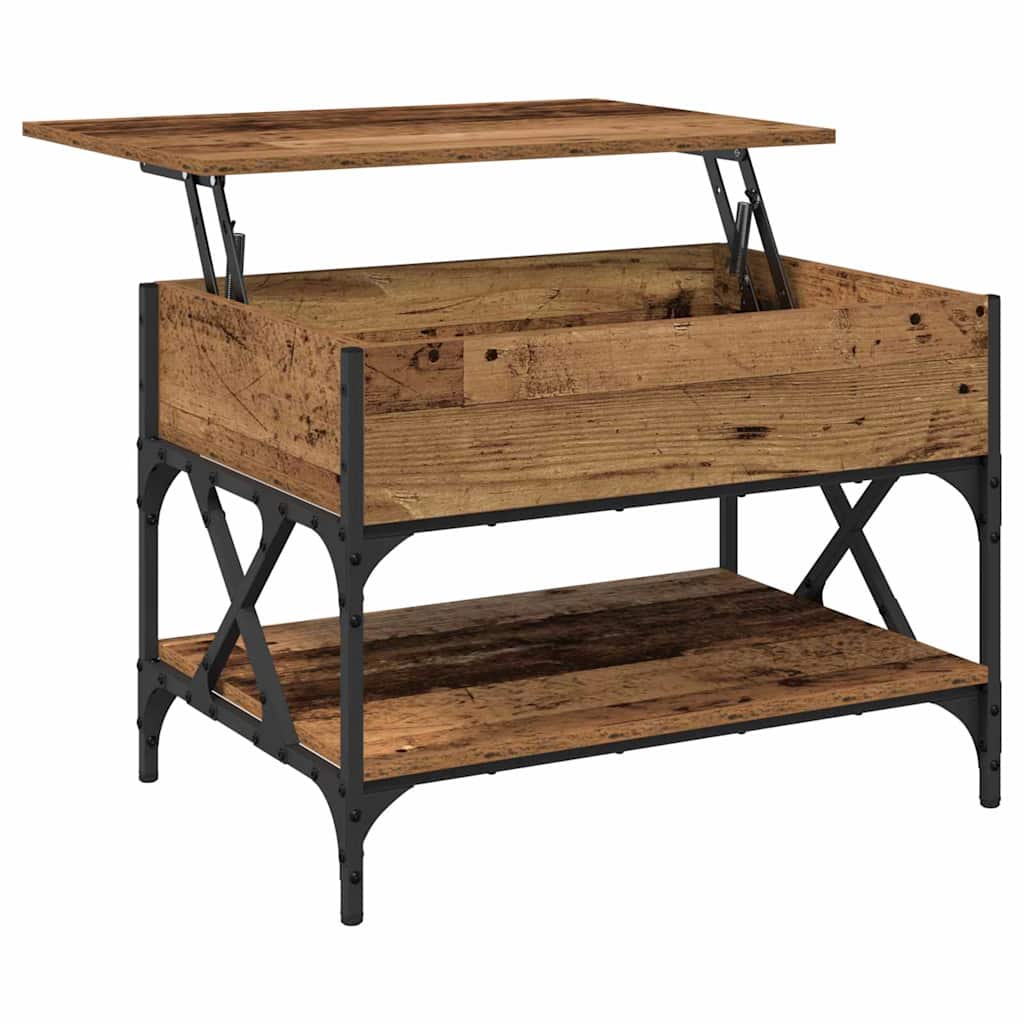 vidaXL Couchtisch Altholz 70x50x50cm Holzwerkstoff