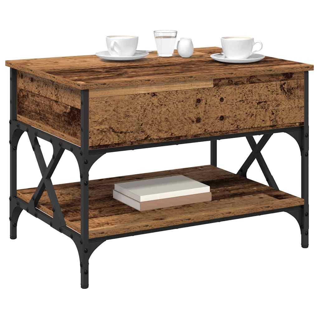 vidaXL Couchtisch Altholz 70x50x50cm Holzwerkstoff