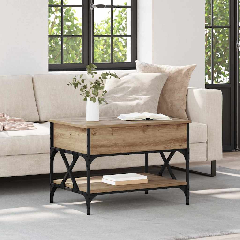 vidaXL Couchtisch Artisan-Eiche 70x50x50cm Holzwerkstoff