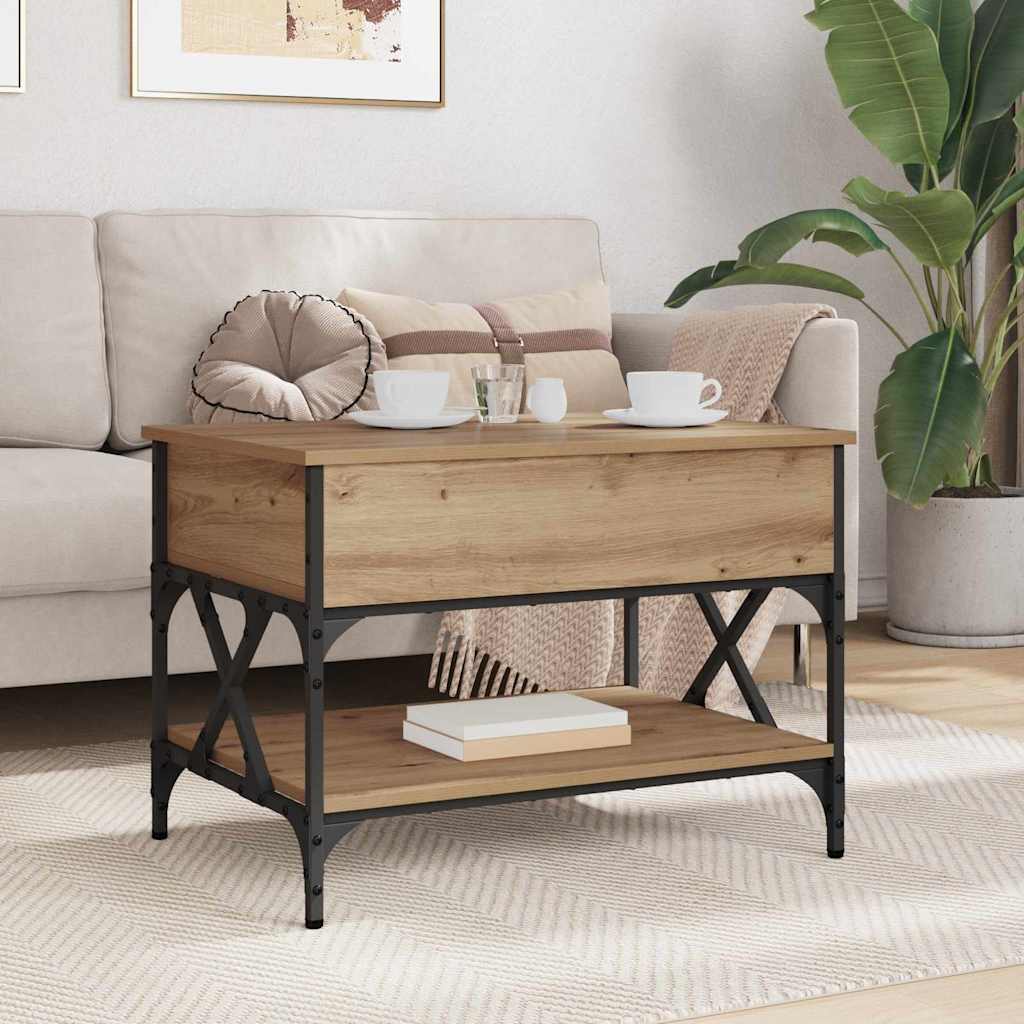 vidaXL Couchtisch Artisan-Eiche 70x50x50cm Holzwerkstoff