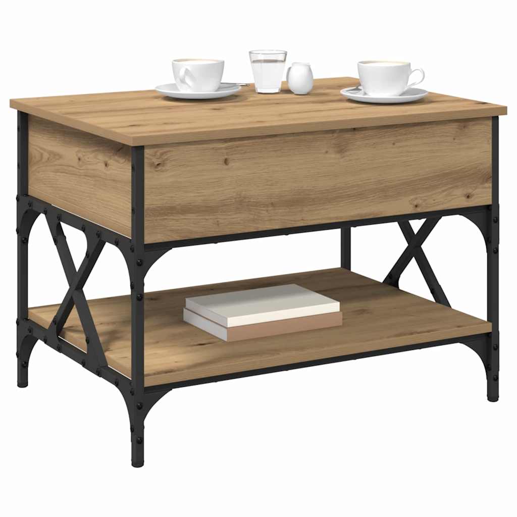 vidaXL Couchtisch Artisan-Eiche 70x50x50cm Holzwerkstoff