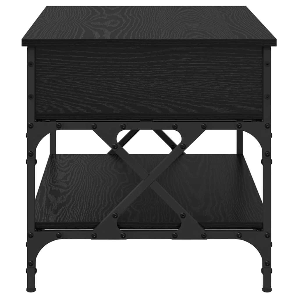 Couchtisch Schwarz Eichen-Optik 70x50x50cm Holzwerkstoff