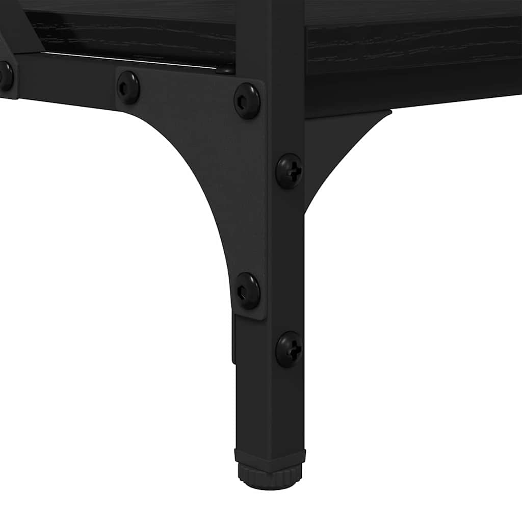 vidaXL Couchtisch Schwarz Eichen-Optik 100 x 50 x 50 cm Holzwerkstoff