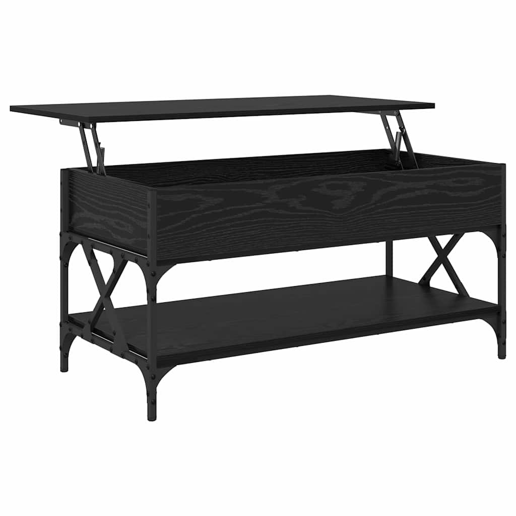 vidaXL Couchtisch Schwarz Eichen-Optik 100 x 50 x 50 cm Holzwerkstoff