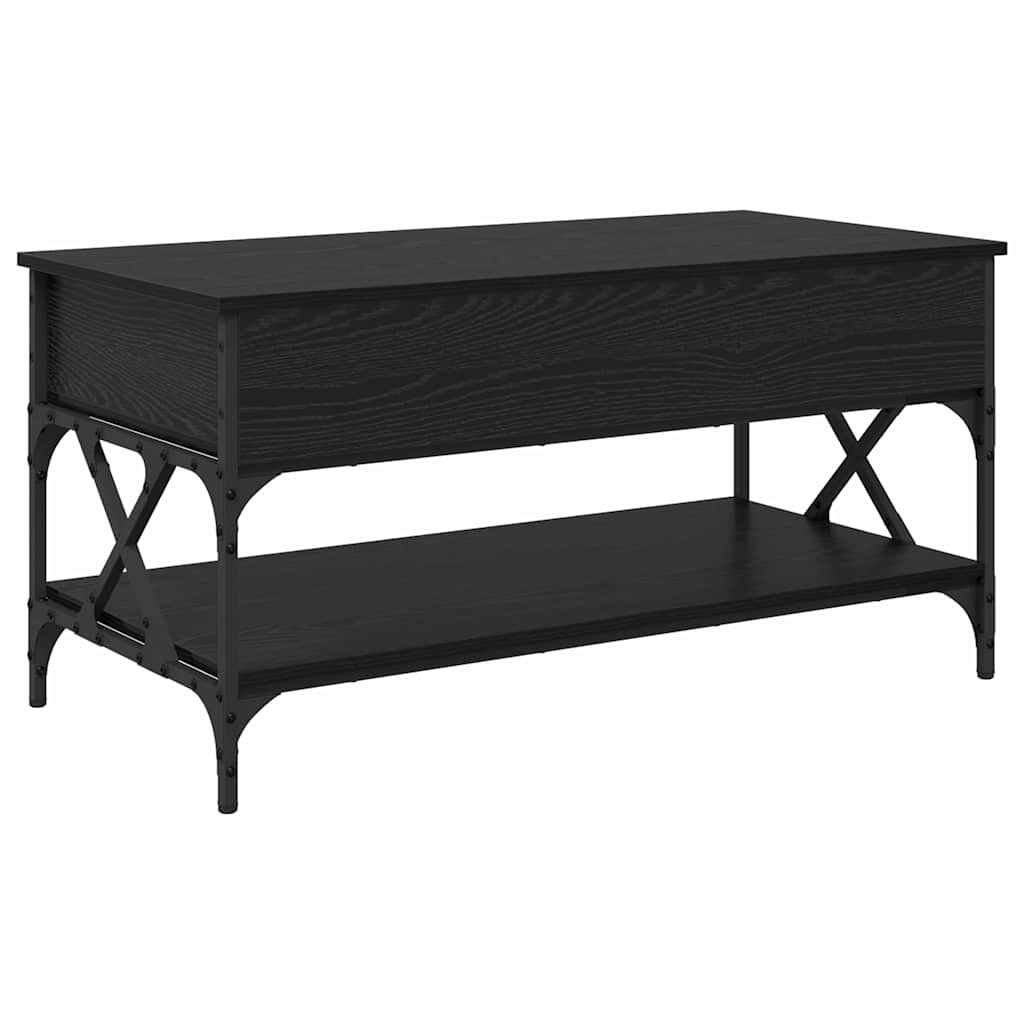 vidaXL Couchtisch Schwarz Eichen-Optik 100 x 50 x 50 cm Holzwerkstoff