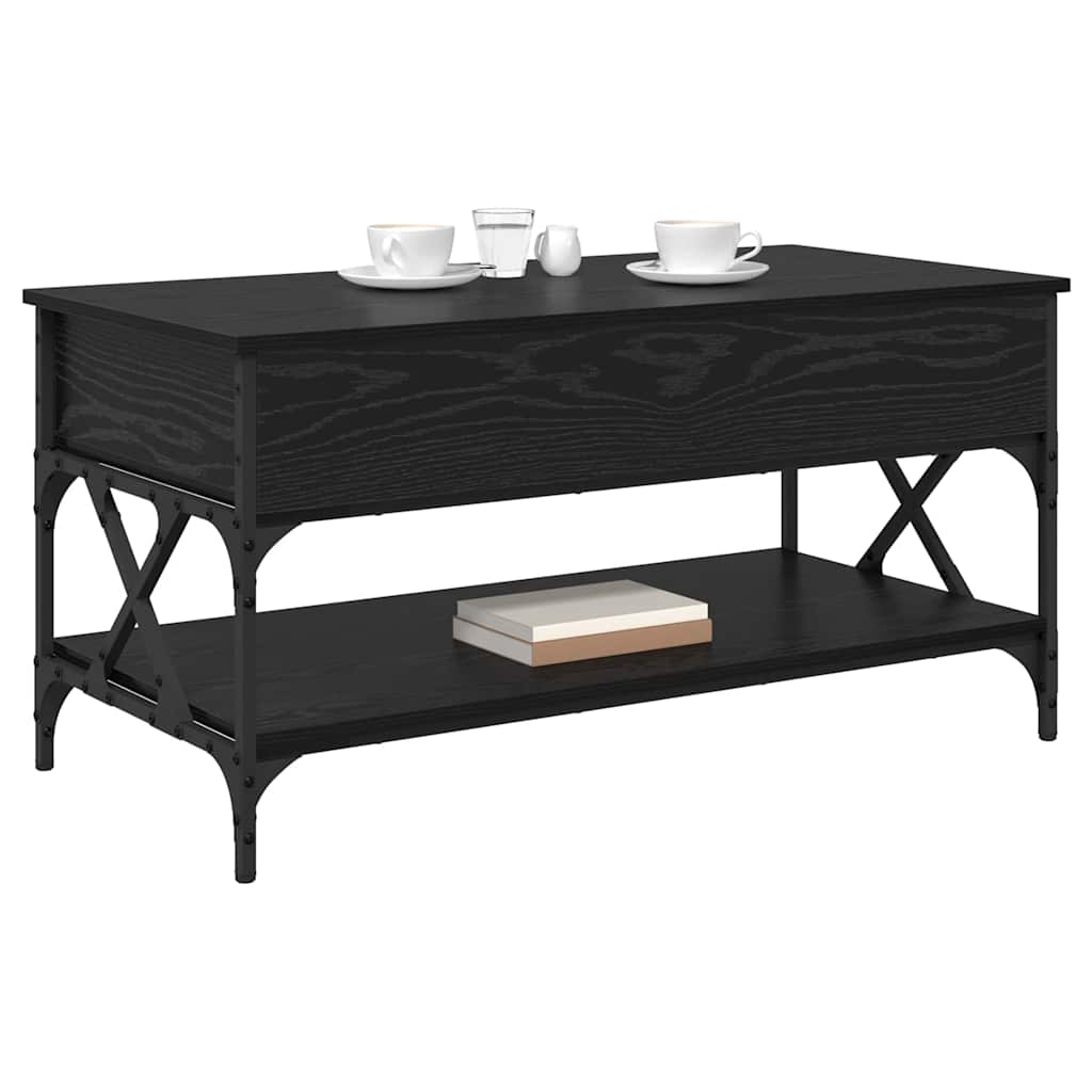 vidaXL Couchtisch Schwarz Eichen-Optik 100 x 50 x 50 cm Holzwerkstoff