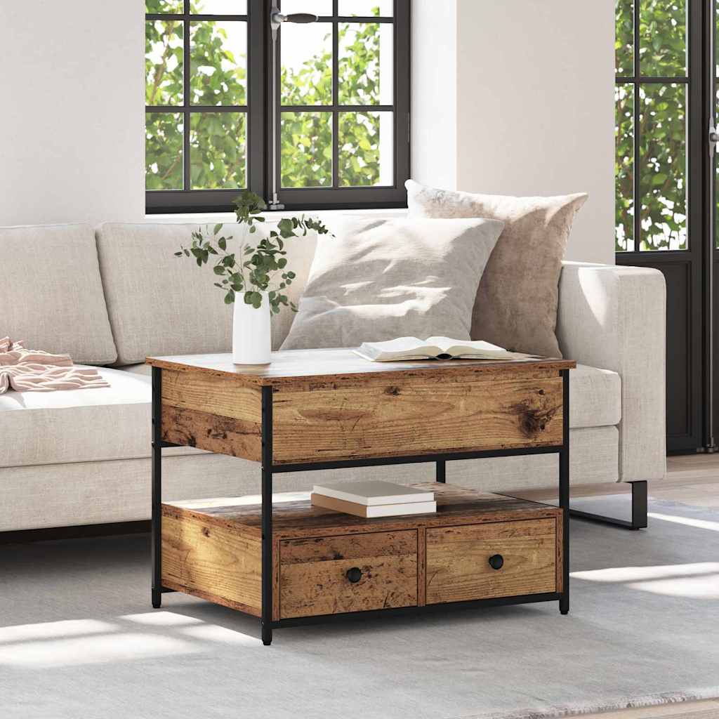 vidaXL Couchtisch Altholz 70 x 50 x 54,5 cm Holzwerkstoff