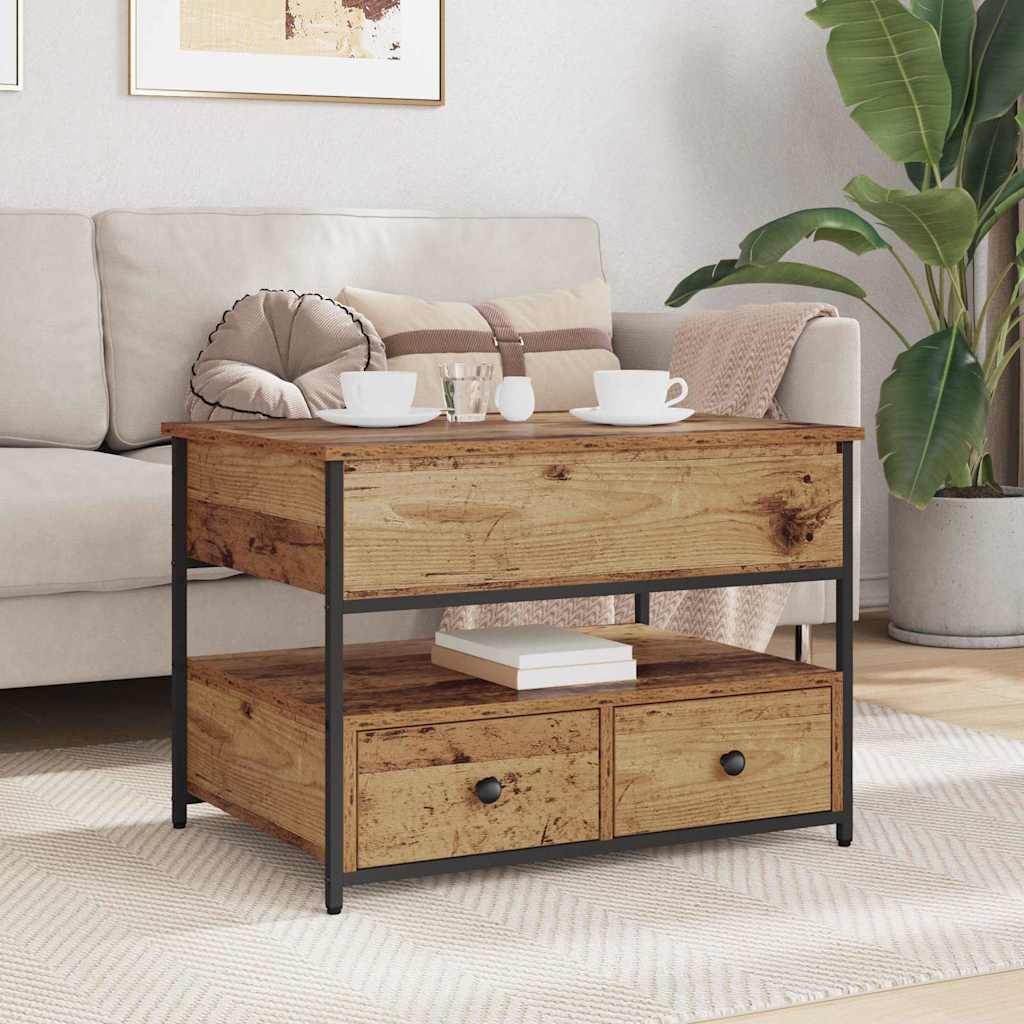 vidaXL Couchtisch Altholz 70 x 50 x 54,5 cm Holzwerkstoff
