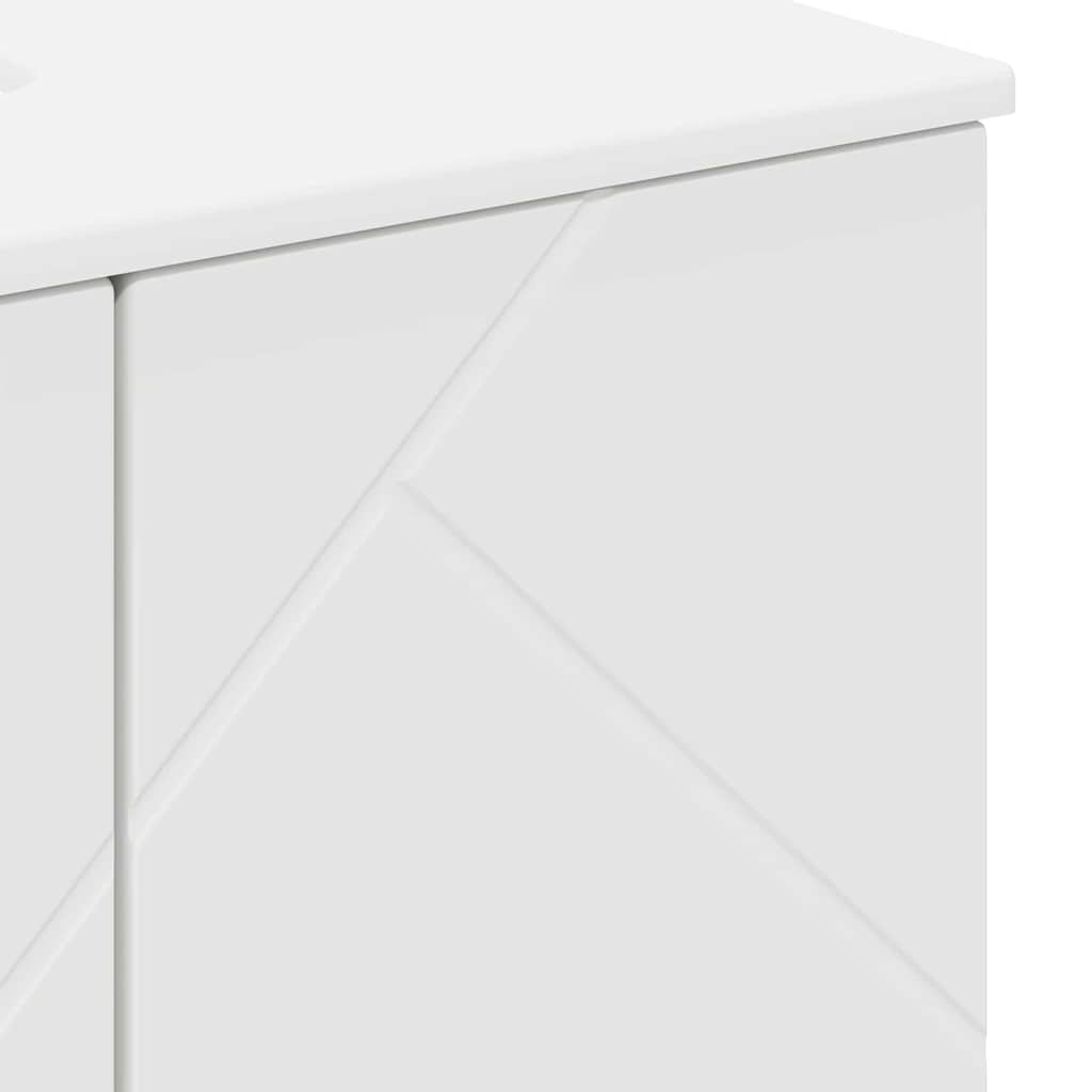vidaXL Badezimmerschrank Weiß 61 x 35 x 64 cm Holzwerkstoff & Metall