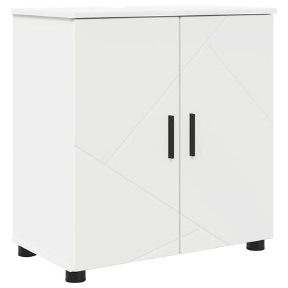 vidaXL Badezimmerschrank Weiß 61 x 35 x 64 cm Holzwerkstoff & Metall