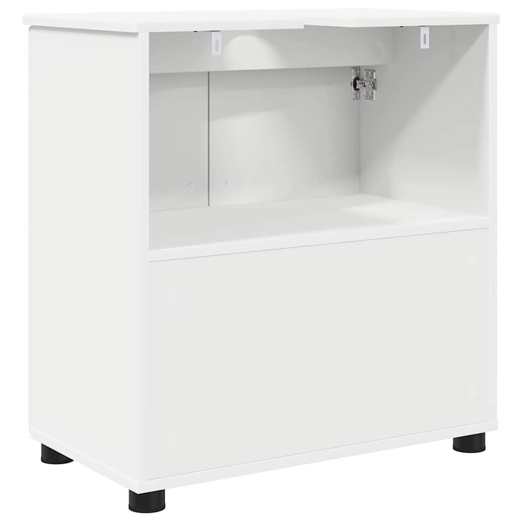vidaXL Badezimmerschrank Weiß 61 x 35 x 64 cm Holzwerkstoff & Metall