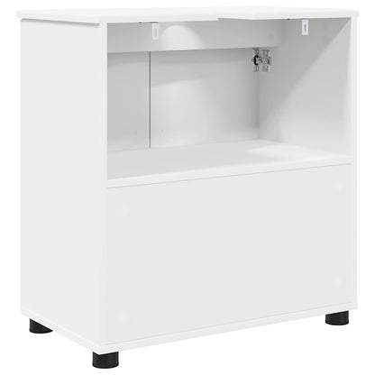 vidaXL Badezimmerschrank Weiß 61 x 35 x 64 cm Holzwerkstoff & Metall