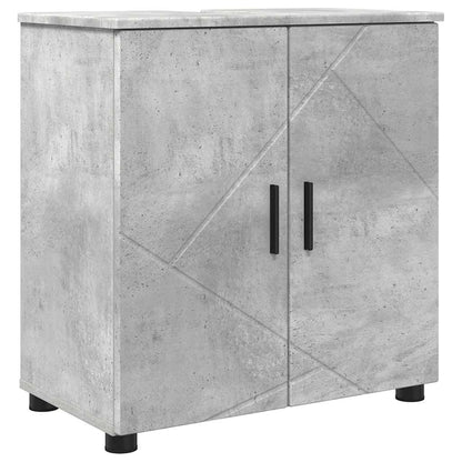 Badezimmerschrank mit Speicher Beton Grau 61 x 35 x 64 cm