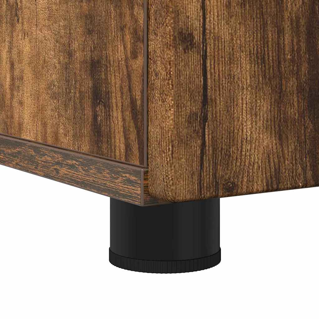 Badezimmerschrank mit Tür Geräucherte Eiche 61 x 35 x 64 cm