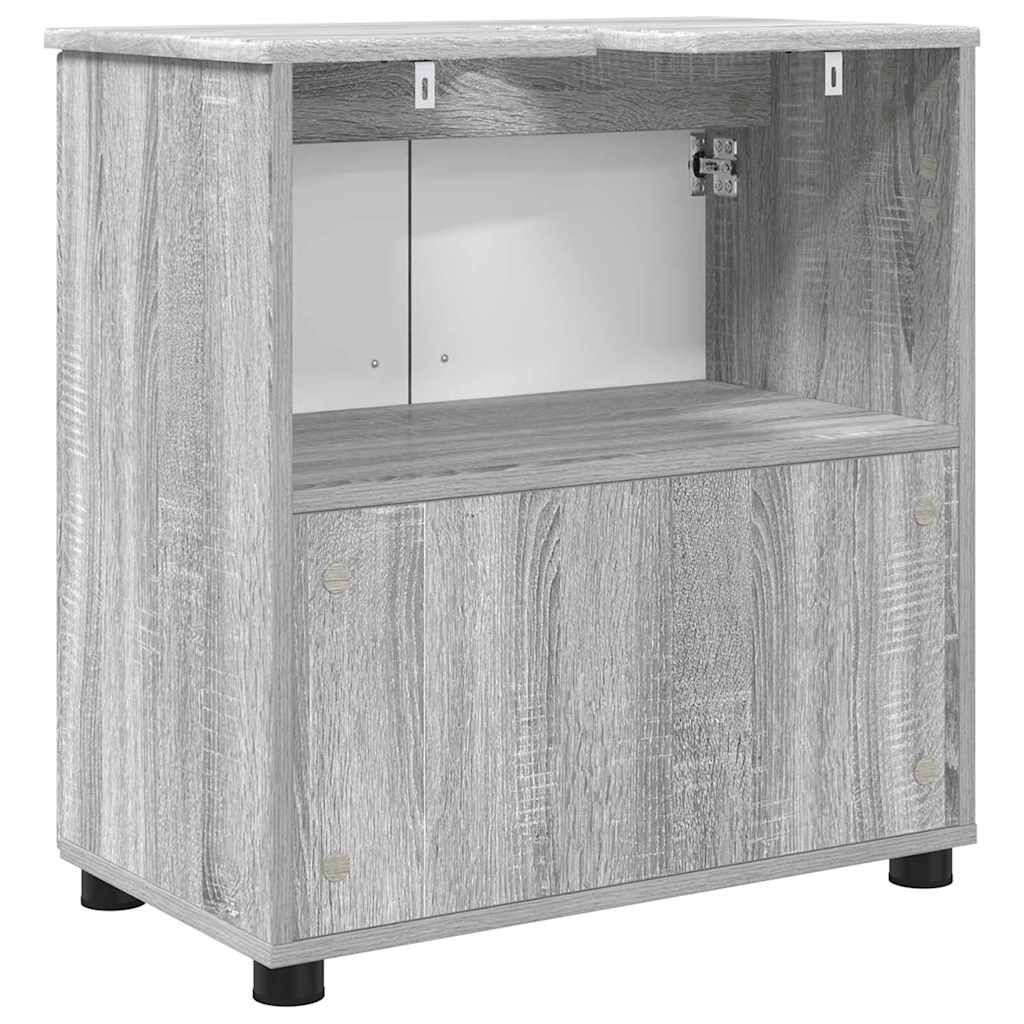 Badezimmerschrank mit Speicher Graues Sonoma 61 x 35 x 64 cm