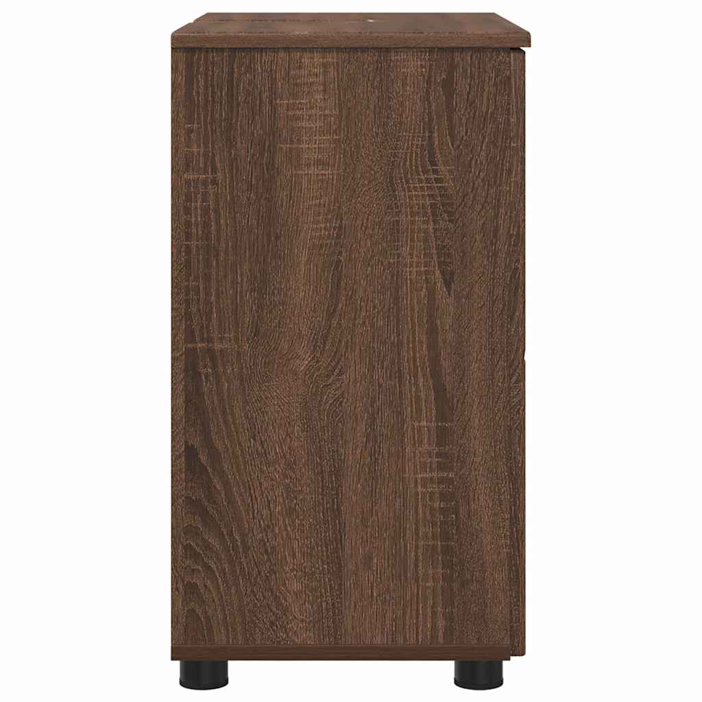 vidaXL Badezimmerschrank mit Tür Braun Eichen-Optik 61 x 35 x 64 cm