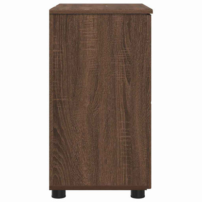 vidaXL Badezimmerschrank mit Tür Braun Eichen-Optik 61 x 35 x 64 cm
