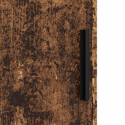 vidaXL Badezimmerschrank mit Speicher mit Tür Altholz 61 x 35 x 64 cm
