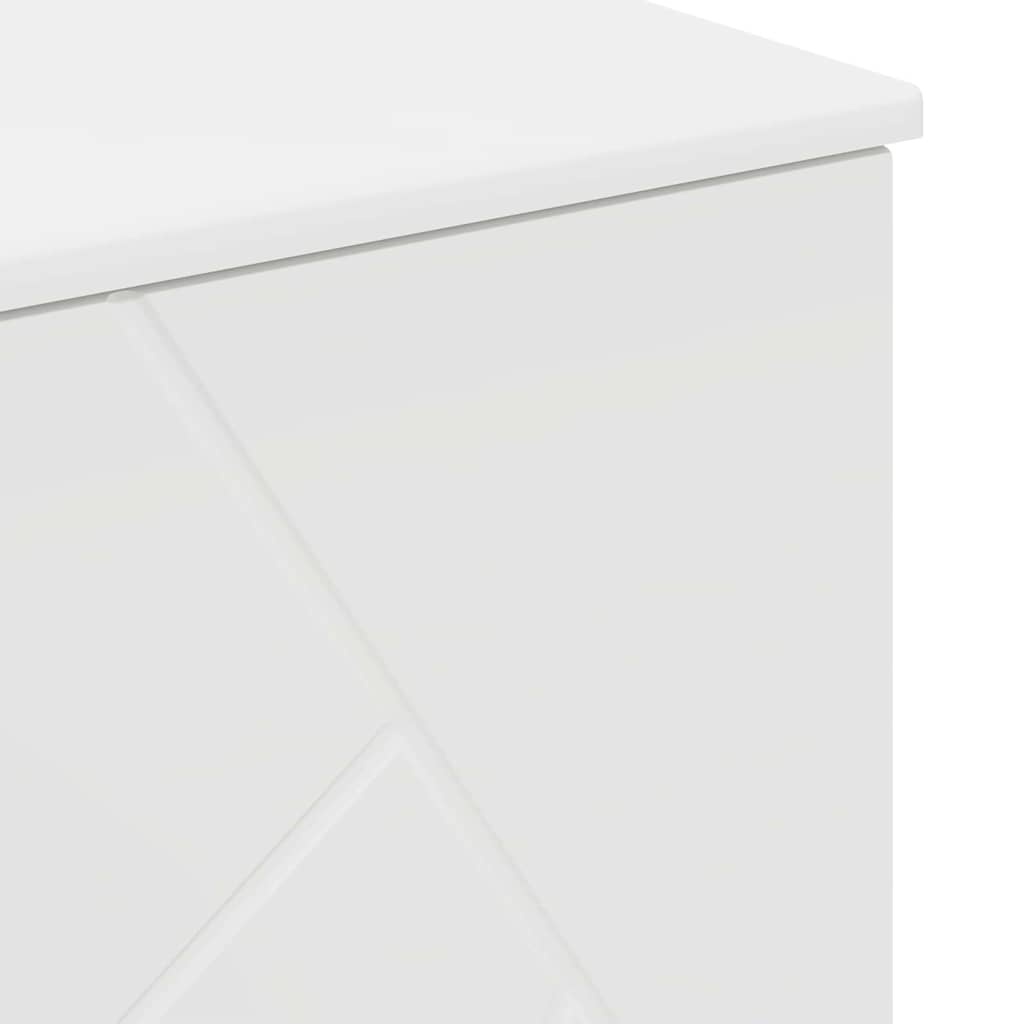 vidaXL Badezimmerschrank Weiß 76,5 x 35 x 64 cm Holzwerkstoff & Metall