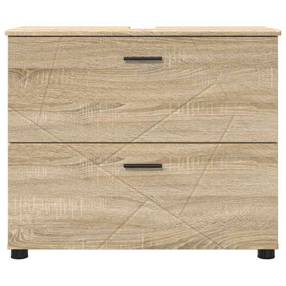 vidaXL Badezimmerschrank mit Schubladen Sonoma-Eiche 76,5 x 35 x 64 cm