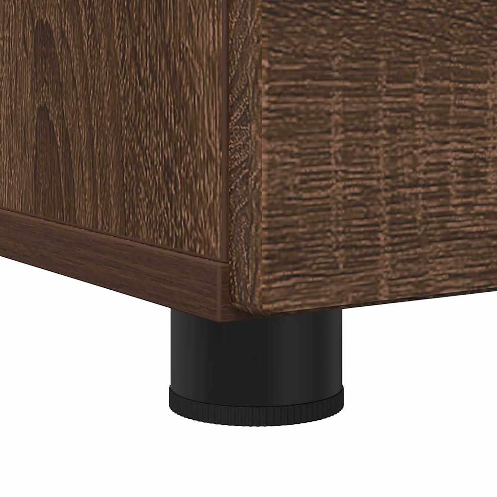 vidaXL Badezimmerschrank mit Tür Braun Eichen-Optik 76,5 x 35 x 64 cm