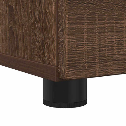 vidaXL Badezimmerschrank mit Tür Braun Eichen-Optik 76,5 x 35 x 64 cm