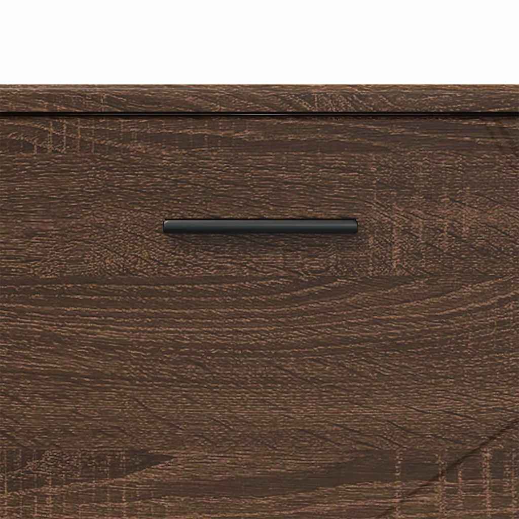 vidaXL Badezimmerschrank mit Tür Braun Eichen-Optik 76,5 x 35 x 64 cm