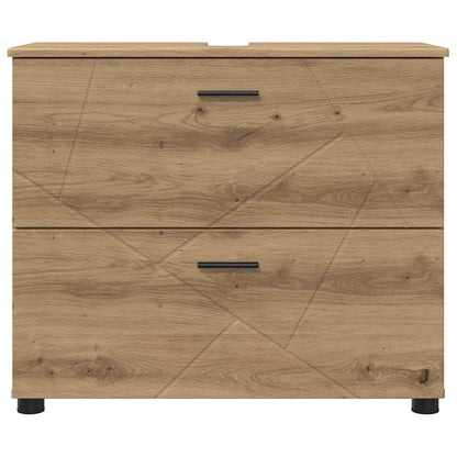 vidaXL Badezimmerschrank mit Speicher Artisan-Eiche 76,5 x 35 x 64 cm