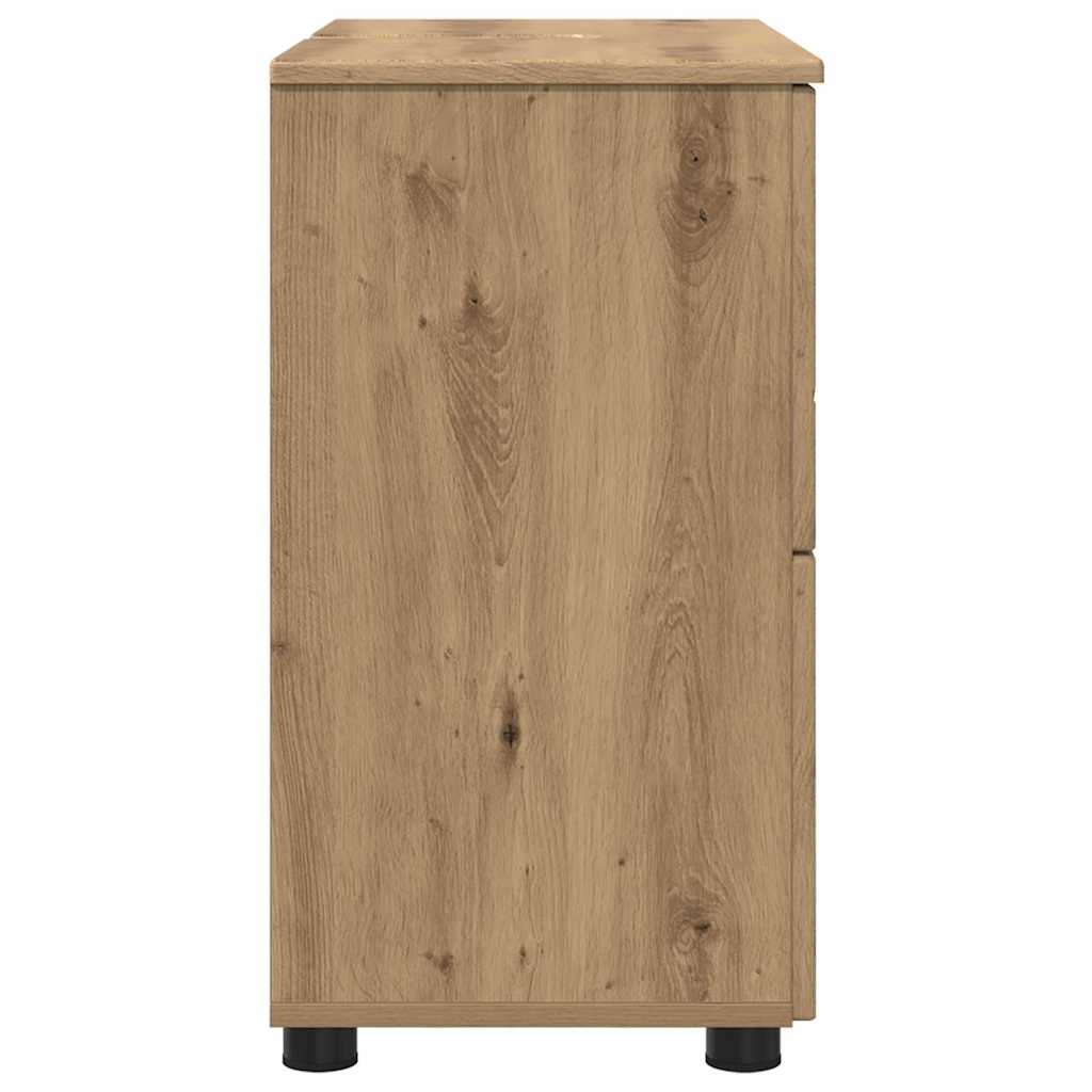 vidaXL Badezimmerschrank mit Speicher Artisan-Eiche 76,5 x 35 x 64 cm