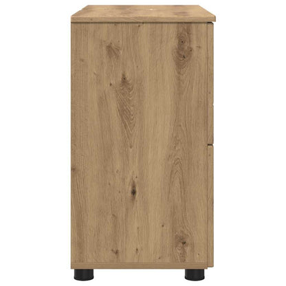 vidaXL Badezimmerschrank mit Speicher Artisan-Eiche 76,5 x 35 x 64 cm