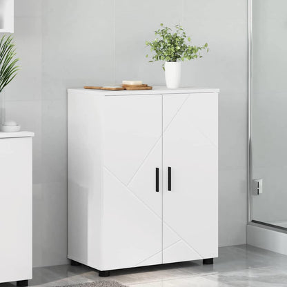 vidaXL Badezimmerschrank Weiß 60 x 35 x 80 cm Holzwerkstoff & Metall
