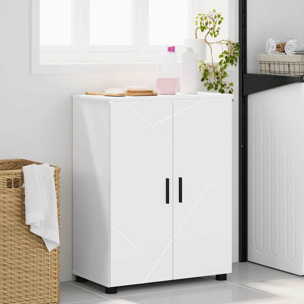 vidaXL Badezimmerschrank Weiß 60 x 35 x 80 cm Holzwerkstoff & Metall