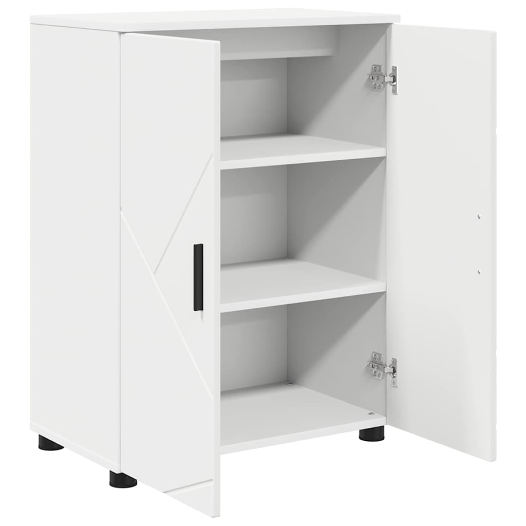 vidaXL Badezimmerschrank Weiß 60 x 35 x 80 cm Holzwerkstoff & Metall
