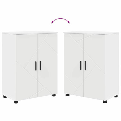 vidaXL Badezimmerschrank Weiß 60 x 35 x 80 cm Holzwerkstoff & Metall