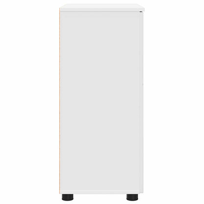 vidaXL Badezimmerschrank Weiß 60 x 35 x 80 cm Holzwerkstoff & Metall