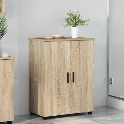 vidaXL Badezimmerschrank mit Speicher Sonoma-Eiche 60 x 35 x 80 cm
