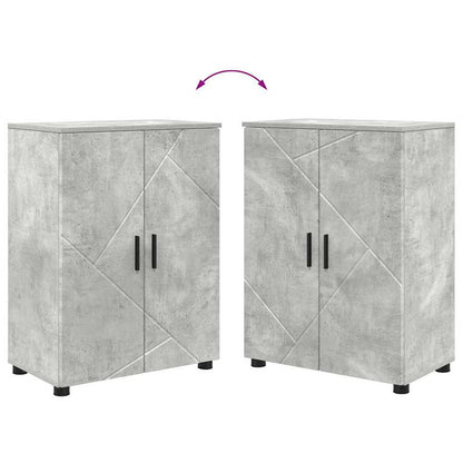 vidaXL Badezimmerschrank mit Speicher Beton Grau 60 x 35 x 80 cm