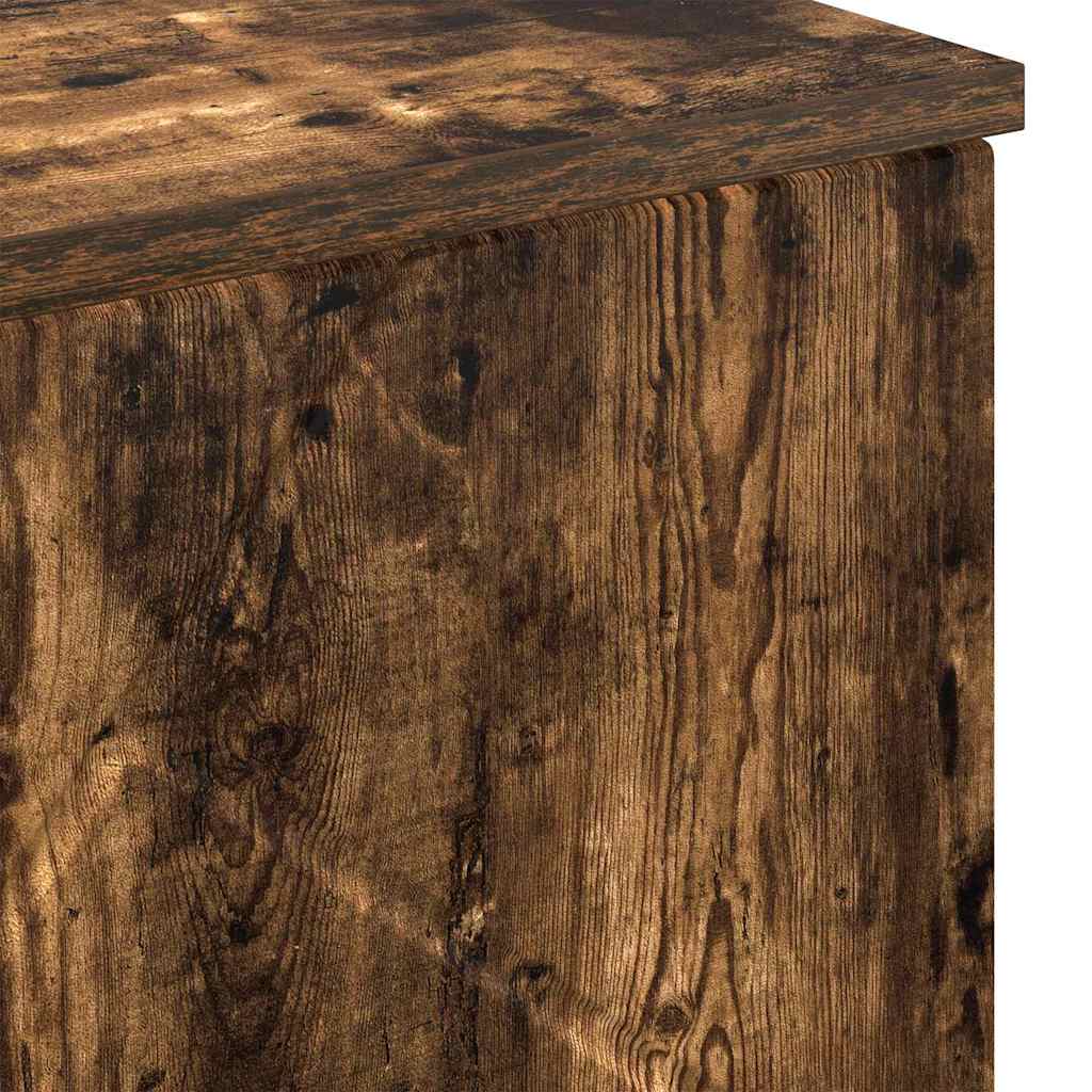 vidaXL Badezimmerschrank mit Tür Geräucherte Eiche 60 x 35 x 80 cm