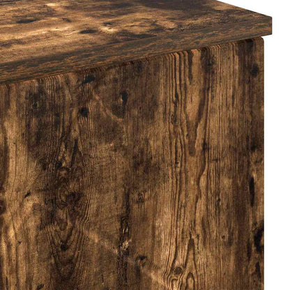 vidaXL Badezimmerschrank mit Tür Geräucherte Eiche 60 x 35 x 80 cm
