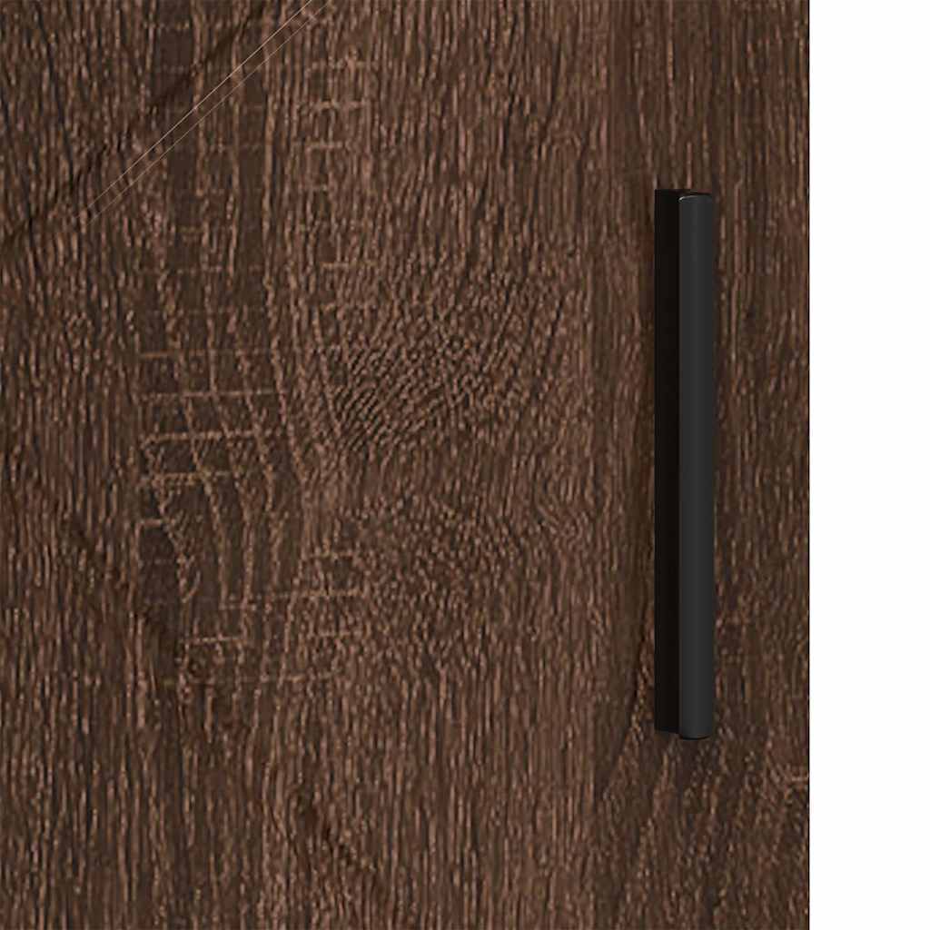 vidaXL Badezimmerschrank mit Tür Braun Eichen-Optik 60 x 35 x 80 cm