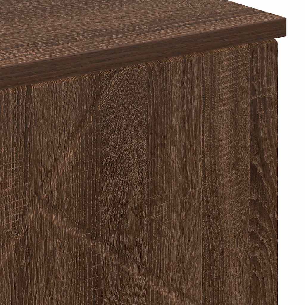vidaXL Badezimmerschrank mit Tür Braun Eichen-Optik 60 x 35 x 80 cm