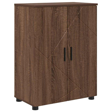 vidaXL Badezimmerschrank mit Tür Braun Eichen-Optik 60 x 35 x 80 cm