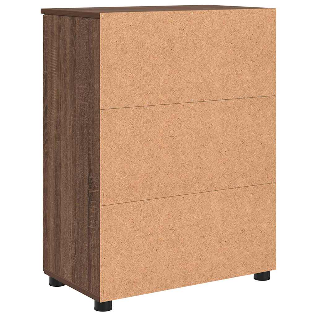 vidaXL Badezimmerschrank mit Tür Braun Eichen-Optik 60 x 35 x 80 cm