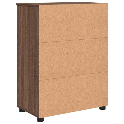 vidaXL Badezimmerschrank mit Tür Braun Eichen-Optik 60 x 35 x 80 cm
