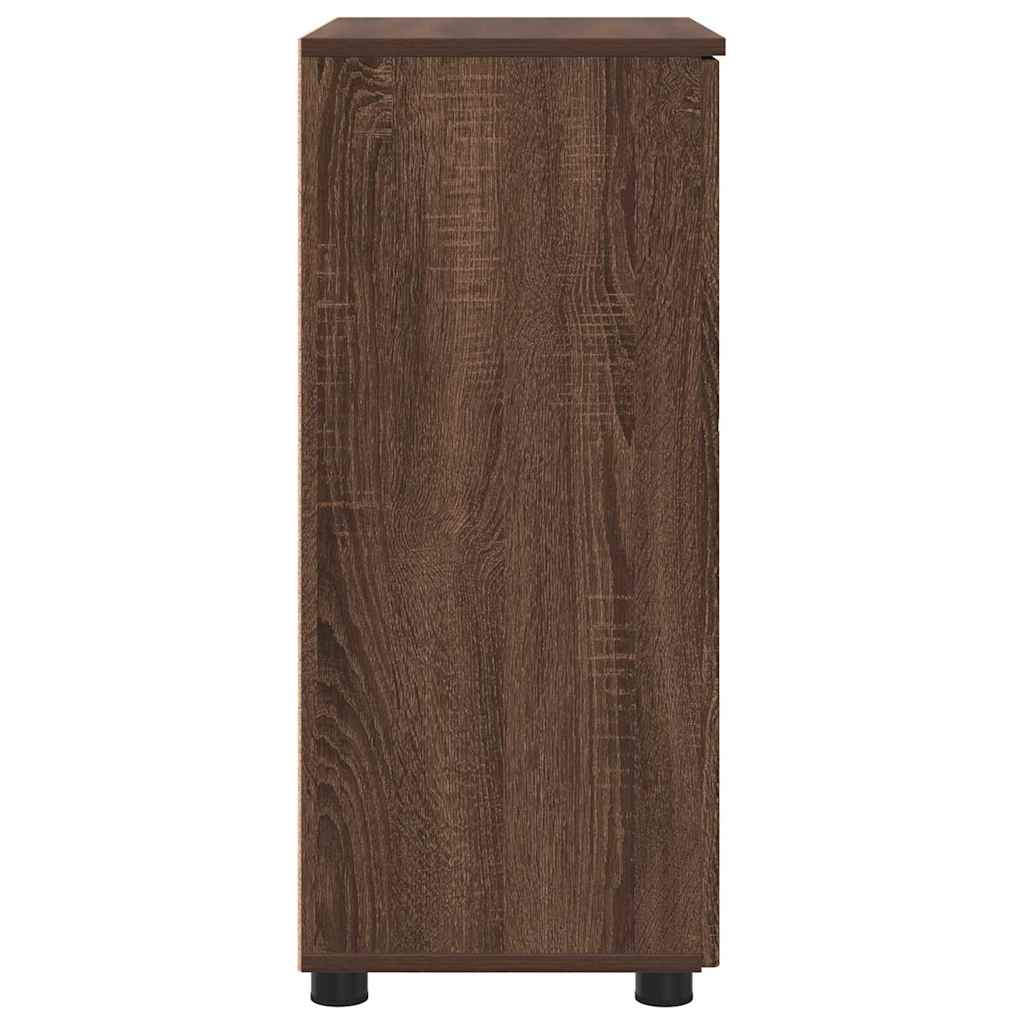 vidaXL Badezimmerschrank mit Tür Braun Eichen-Optik 60 x 35 x 80 cm