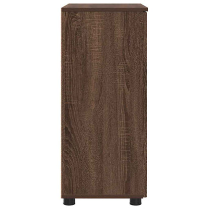 vidaXL Badezimmerschrank mit Tür Braun Eichen-Optik 60 x 35 x 80 cm