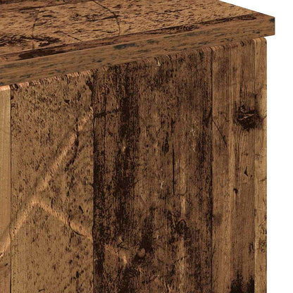 Badezimmerschrank mit Speicher mit Tür Altholz 60 x 35 x 80 cm