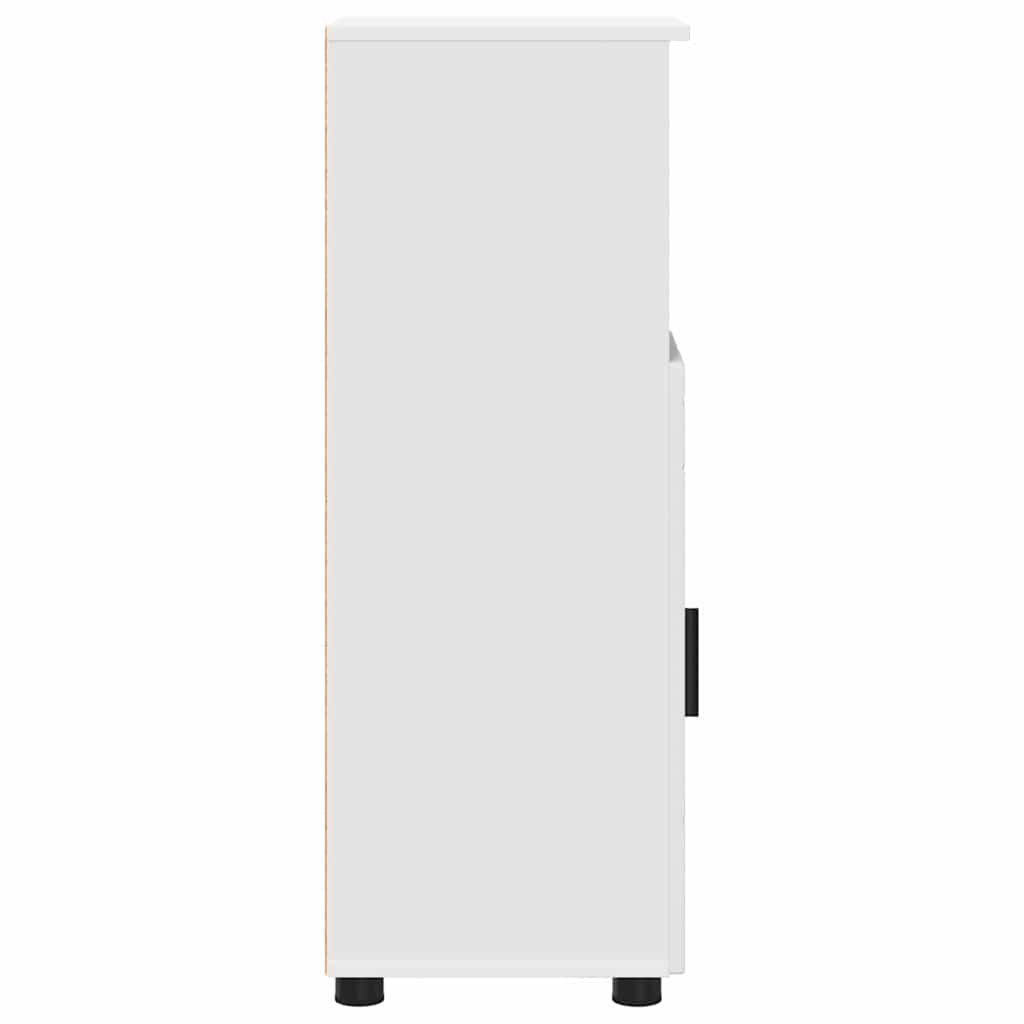 vidaXL Badezimmerschrank Weiß 30 x 35 x 95 cm Holzwerkstoff & Metall