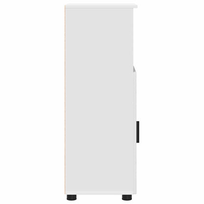 vidaXL Badezimmerschrank Weiß 30 x 35 x 95 cm Holzwerkstoff & Metall